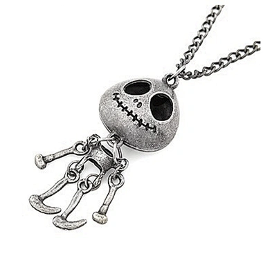 Ying Yang Charm Zombie Stainless Steel Cremation Skull Pendant