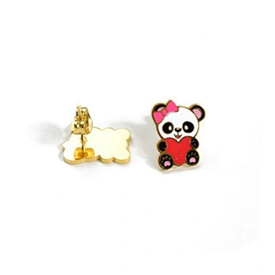 Fashion china stainless steel enamel cute panda shape jewelry set