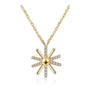 Italian 14K Gold Custom Sun Jewelry Wholesale Necklace Pendant Charm
