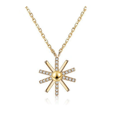 Italian 14K Gold Custom Sun Jewelry Wholesale Necklace Pendant Charm