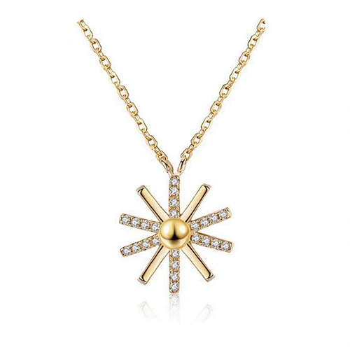 Italian 14K Gold Custom Sun Jewelry Wholesale Necklace Pendant Charm