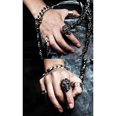 Ded Eye Punk Skull Ring For Man Stainless Snd Silver Also, Skull Head Silver Ring