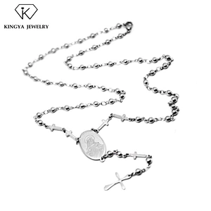 Religion Sideway Cross Seed Bead Jewelry Necklace Set Design