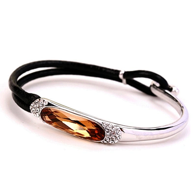 Wholesale Gold Woven With String Bangle Friendship Mens Diamonds Bracelet Jewelry Silver