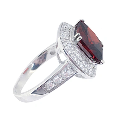 Large quartz stone mid ring set for teenager girl