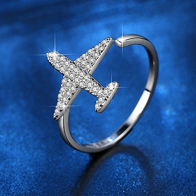 1 carat diamond solitaire engagement airplane ring price