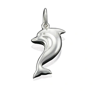 Shiny polish wholesale silver whale necklace for men