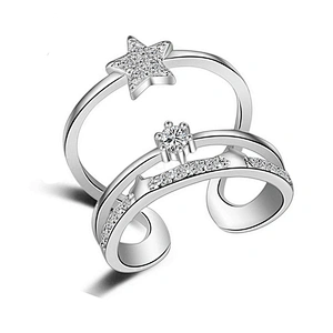 Adjustable 925 Sterling Silver Platinum Engagement Wedding Gemstone Ring Price