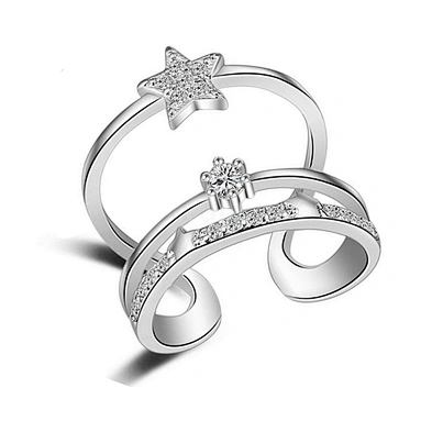 Adjustable 925 Sterling Silver Platinum Engagement Wedding Gemstone Ring Price