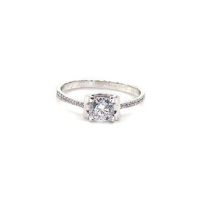 Excellent engagement cz finger 925 silver jewelry