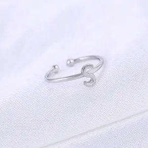 925 sterling silver alphabet s letter ring with jewelry design