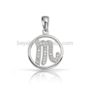 925 sterling silver Sagittarius Zodiac Sign necklace with CZ