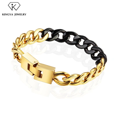 Manufacturer China Designer Gold Plated Chain Jewelry Men Bracelet
