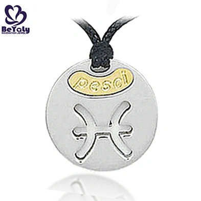Eco-friendly carved round stainless steel tribal pendant necklaces