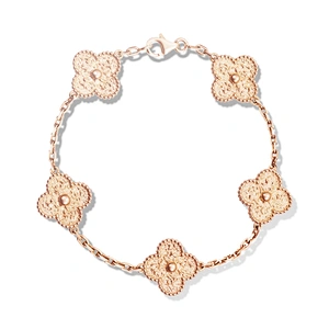 High quality cz clover design chinese good luck bracelet