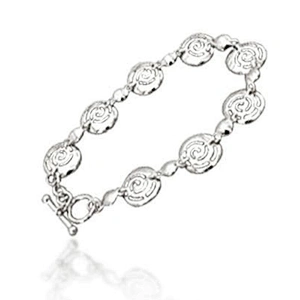 Fancy rose flower design silver wholesale silpada bracelets