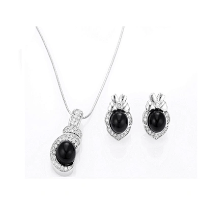 Round black stone costume jewellery from dubai