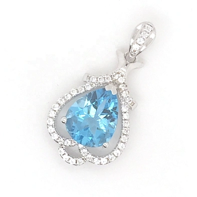 Magic Wand Design Heart Shape Pendant Necklace Jewelry , Crystal Magic Rod Sterling Silver Heart Necklace
