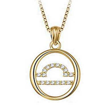 24k gold chain wholesale zodiac sign charm jewelry pendant necklace
