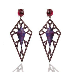 Round custom enamel ethnic face earring, all type of earring hook