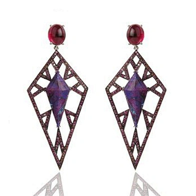Round custom enamel ethnic face earring, all type of earring hook