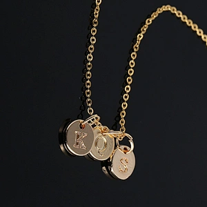 Real 925 silver rose gold jewelry personalized name necklace