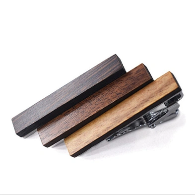 Wholesale high quality fashion men's wood tie clip