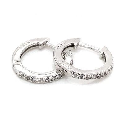 925 sterling silver cz cute small hoop fashion earrings wholesale