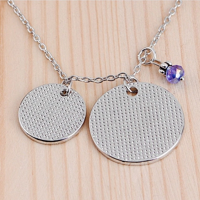 Unique christmas coin necklace german 925 silver jewelry