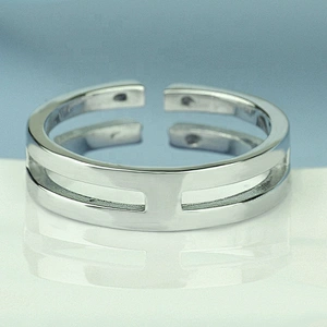 Wholesale simple oem design pipe cut stainless steel engraved ring