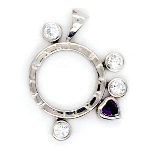 Cute Footprint Shape Silver Slide Beads Charm Design Boy And Girl Pendant