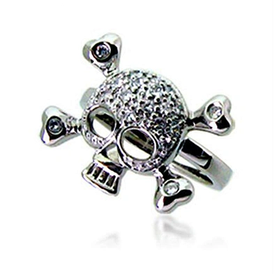 Promotional skull design unique silver rings