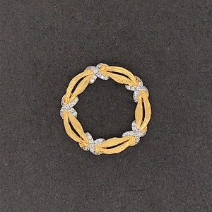 Gold Hammered Garland Charm Allah Pendant, Sterling Silver X Knot Circle Necklace, Custom Wreath Gold Pendant Necklace