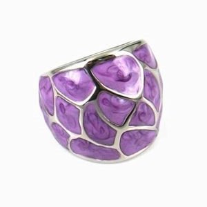 Romantic purple pink enamel mood ring
