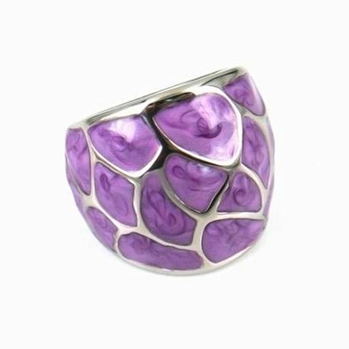 Romantic purple pink enamel mood ring
