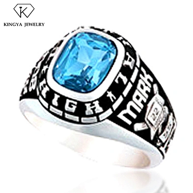 China custom club stainless steel college used class ring cheap