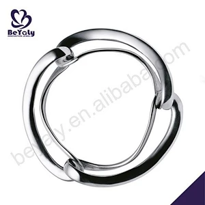 Three parts wholesale mens leather stainless steel bracelet