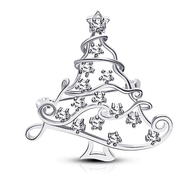 Wholesale double color euro-american christmas tree fashion brooch dress for the party and dinner