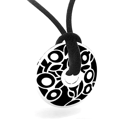 Stainless steel black enamel square custom stamped metal charms