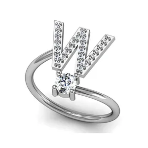 Stylish index full knuckle letter r finger ring set