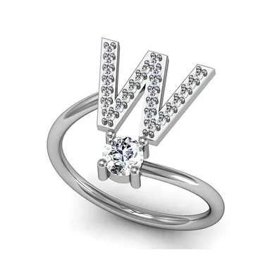 Stylish index full knuckle letter r finger ring set