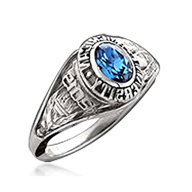 BA university class 18k gold plated zircon school jewelry bijou