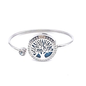 Custom hollow round locket diffuser bracelet