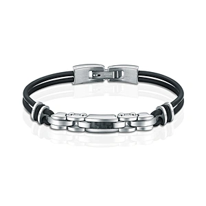 316 stainless steel personalized leather bracelet women jewelry