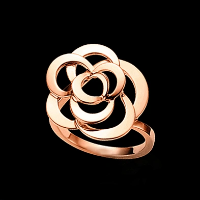 Anniversary souvenir flower 2 gram gold ring for women