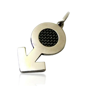 Simple design boys cool custom engraved logo charm
