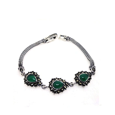Natural crystal stone bead bracelet tibetan bangle