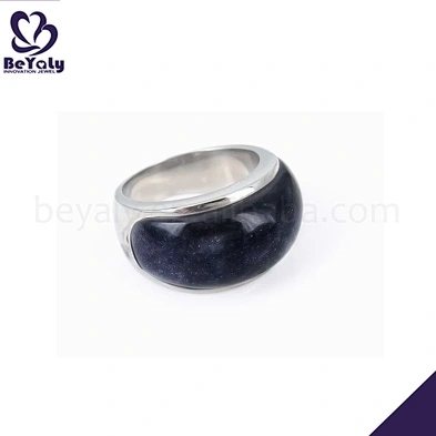 Stainless steel black enamel metallized ceramic ring