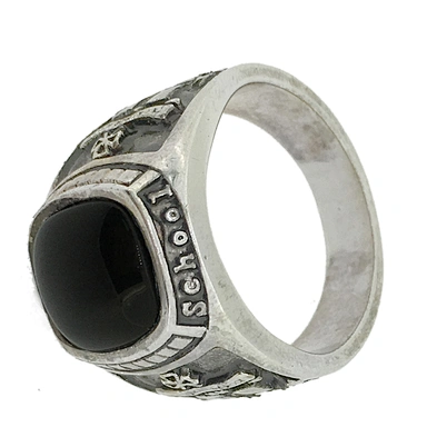 Black stone custom men finger 5925 italy silver jewelry