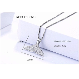 S925 sterling silver beauty mermaid tail pendant, micro setting fashionable pendant